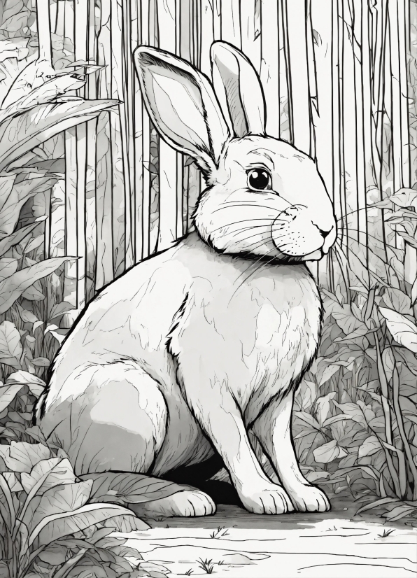 Head, Rabbit, White, Ear, Organism, Hare
