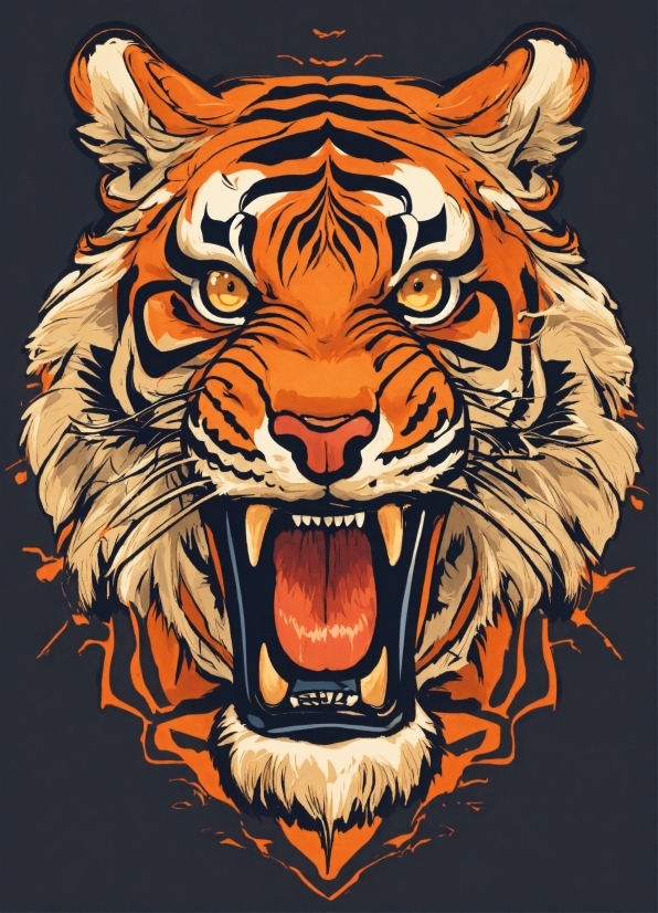 Head, Roar, Vertebrate, Organ, Felidae, Siberian Tiger