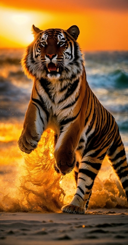 Head, Siberian Tiger, Bengal Tiger, Tiger, Vertebrate, Carnivore