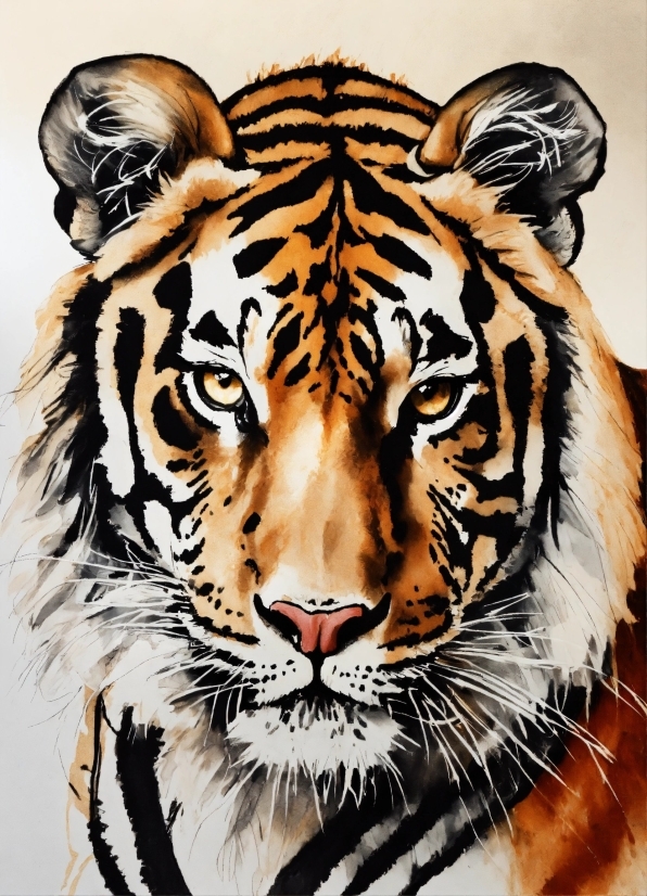 Head, Siberian Tiger, Bengal Tiger, Tiger, White, Felidae