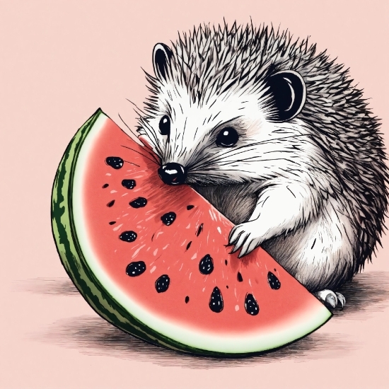 Hedgehog, Erinaceidae, Domesticated Hedgehog, Liquid, Fruit, Rodent