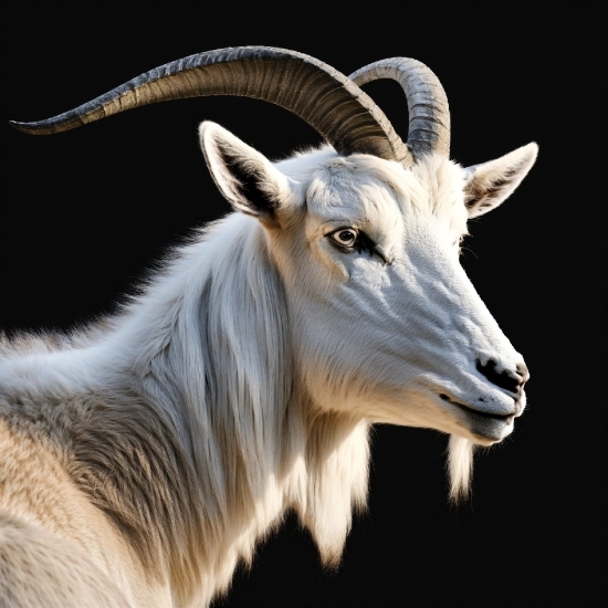 Horn, Goat, Goatantelope, Terrestrial Animal, Snout, Livestock