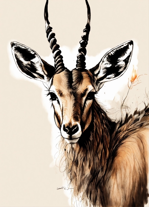 Horn, Terrestrial Animal, Snout, Painting, Art, Illustration