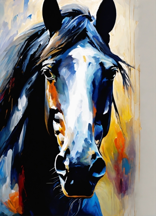 Horse, Paint, Art Paint, Working Animal, Painting, Vehicle