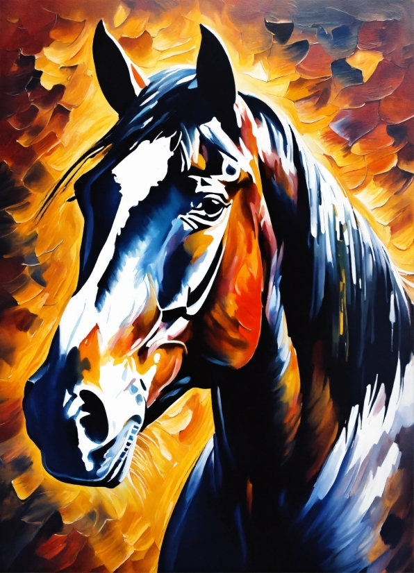 Horse, Vertebrate, Paint, Art Paint, Mammal, Painting