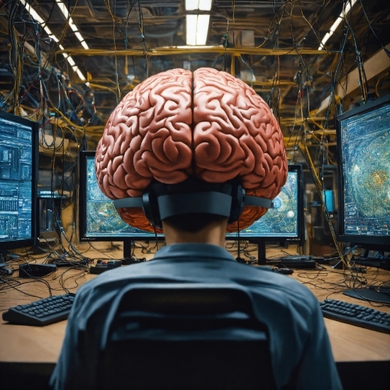 Human Body, Computer, Interior Design, Computer Monitor, Art, Brain