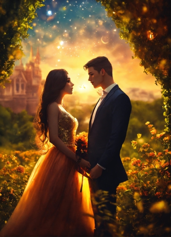 Image Editing Company, Plant, Wedding Dress, Bride, People In Nature, Light