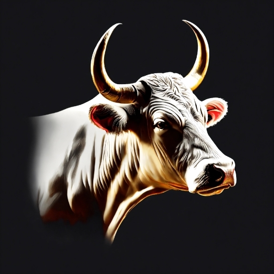 Jaw, Horn, Bull, Terrestrial Animal, Art, Working Animal