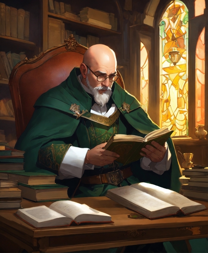Jpg File Editor Online, Glasses, Beard, Window, Table, Book