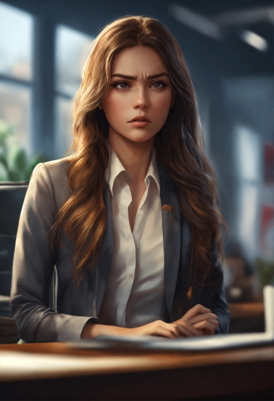 Kitchen Framed Art, Lip, Eyelash, Eyewear, Layered Hair, Blazer