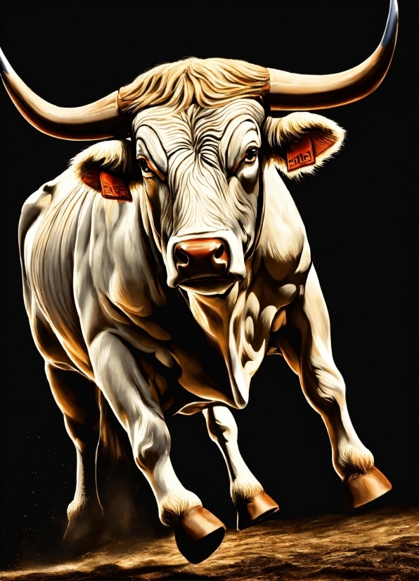 Light, Bull, Terrestrial Animal, Horn, Art, Working Animal
