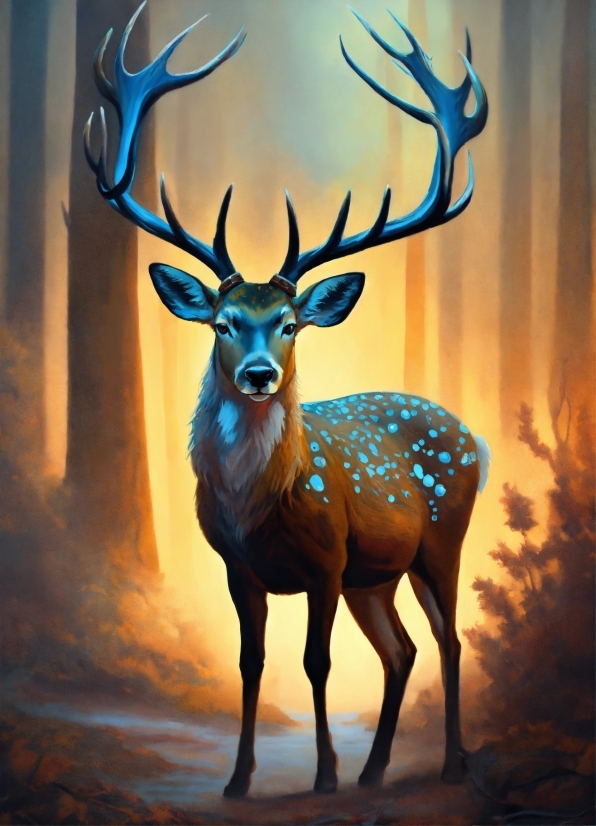 Light, Deer, Sleeve, Organism, Elk, Horn