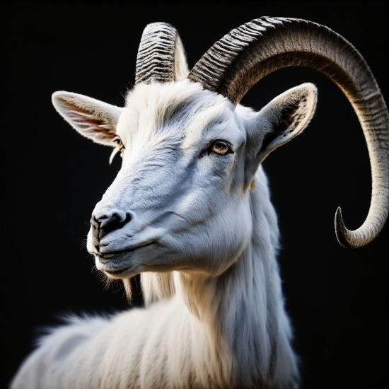 Light, Goatantelope, Snout, Terrestrial Animal, Horn, Aries