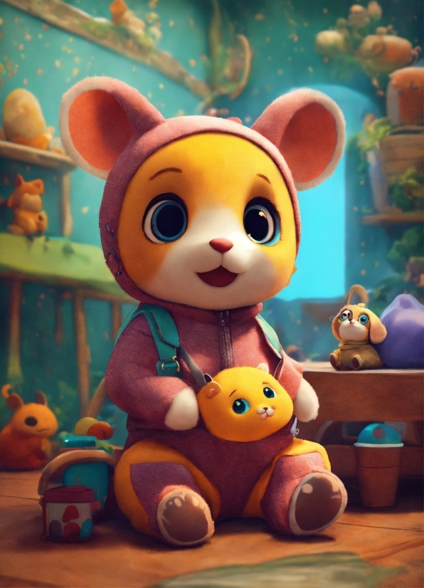 Lightweight Video Editor, Toy, Vertebrate, Cartoon, Orange, Organism