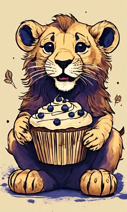 Mammal, Cartoon, Art, Cake Decorating Supply, Big Cats, Felidae