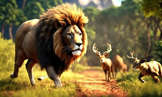 Masai Lion, Organism, Mammal, Felidae, Carnivore, Terrestrial Animal
