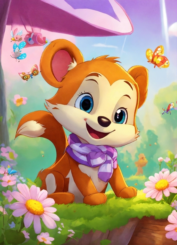Motion Tracking Video Editing App, Flower, Plant, Cartoon, Petal, Happy