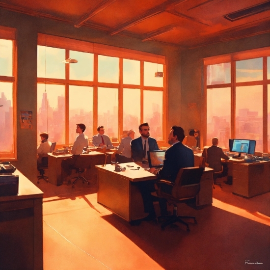Museum Exhibition Posters, Table, Furniture, Chair, Desk, Orange
