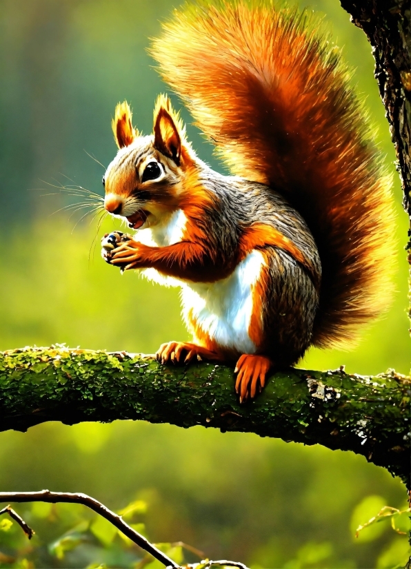Nature, Branch, Rodent, Organism, Whiskers, Squirrel