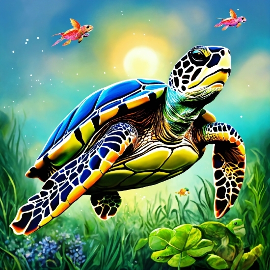 Nature, Natural Environment, Organism, Reptile, Art, Turtle