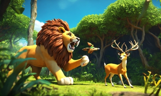 Noncopyrighted, Plant, Tree, Siberian Tiger, Organism, Elk