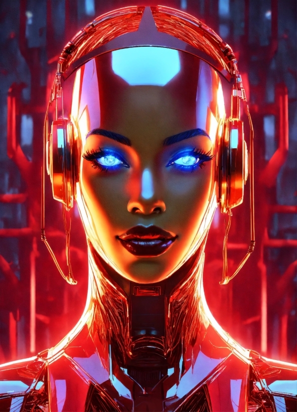 Online Video Maker With Music And Text, Eye, Light, Red, Cartoon, Art