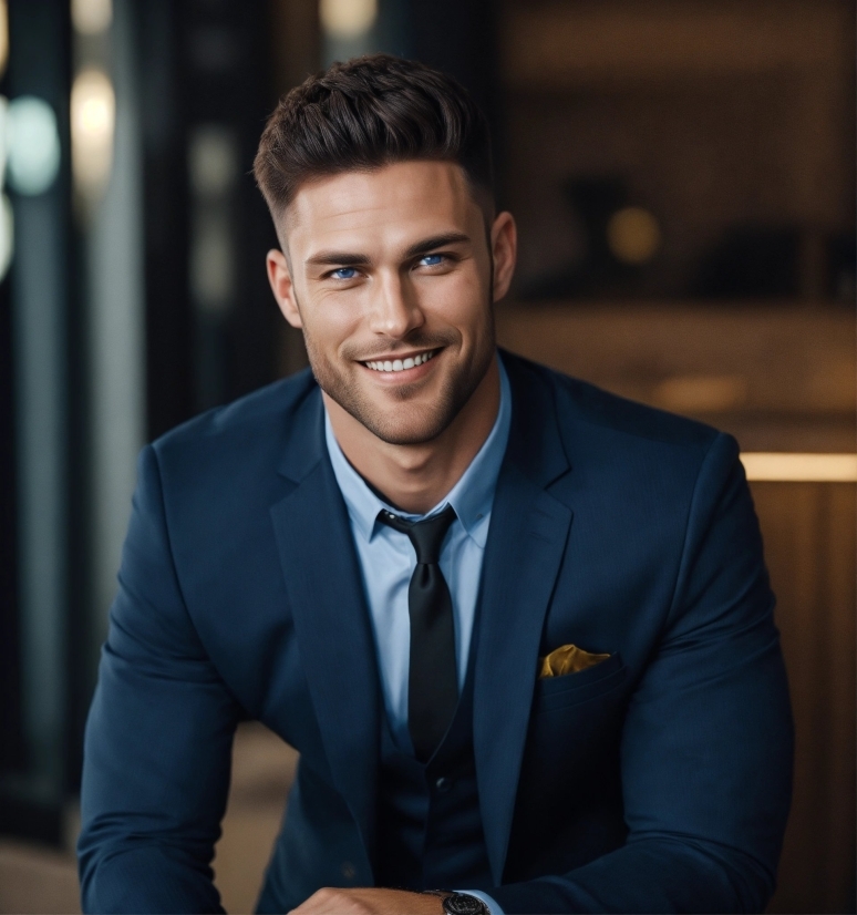 Original Print, Forehead, Smile, Watch, Dress Shirt, Human