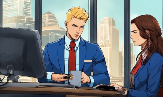 Oversized Framed Wall Art, Cartoon, Gesture, Output Device, Whitecollar Worker, Sky