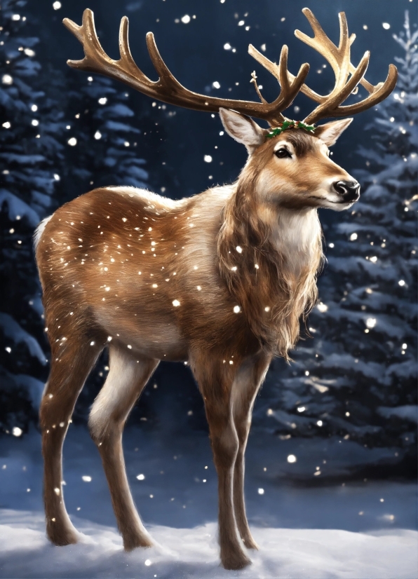 Photograph, Vertebrate, Light, Elk, Nature, Deer