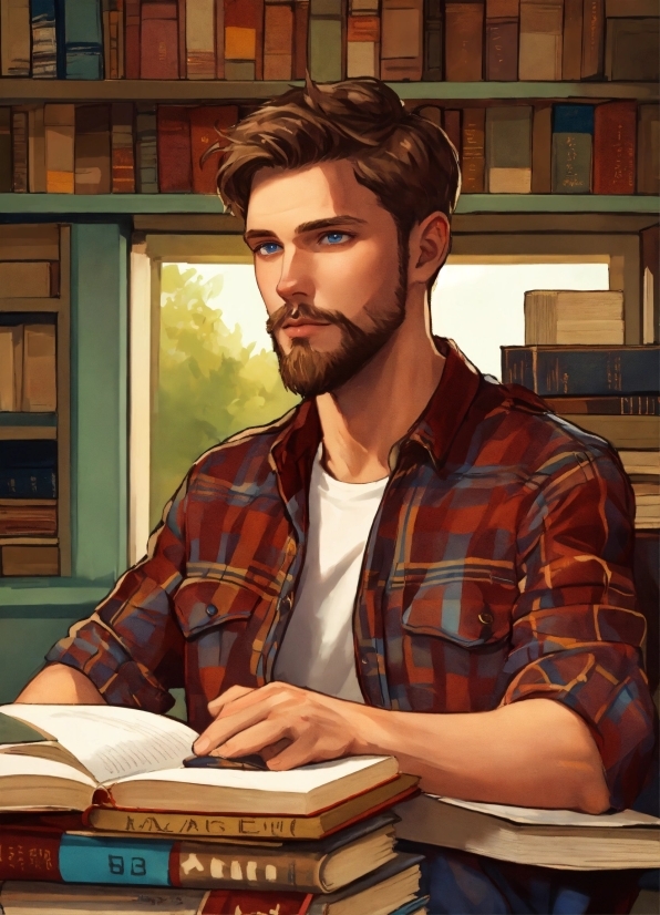 Photos Background Remover, Beard, Window, Book, Publication, Tartan