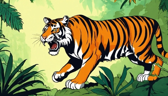 Plant, Bengal Tiger, Siberian Tiger, Felidae, Carnivore, Natural Environment