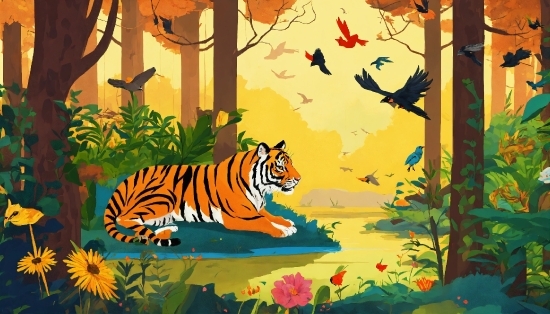 Plant, Bengal Tiger, Siberian Tiger, Tiger, Leaf, Nature