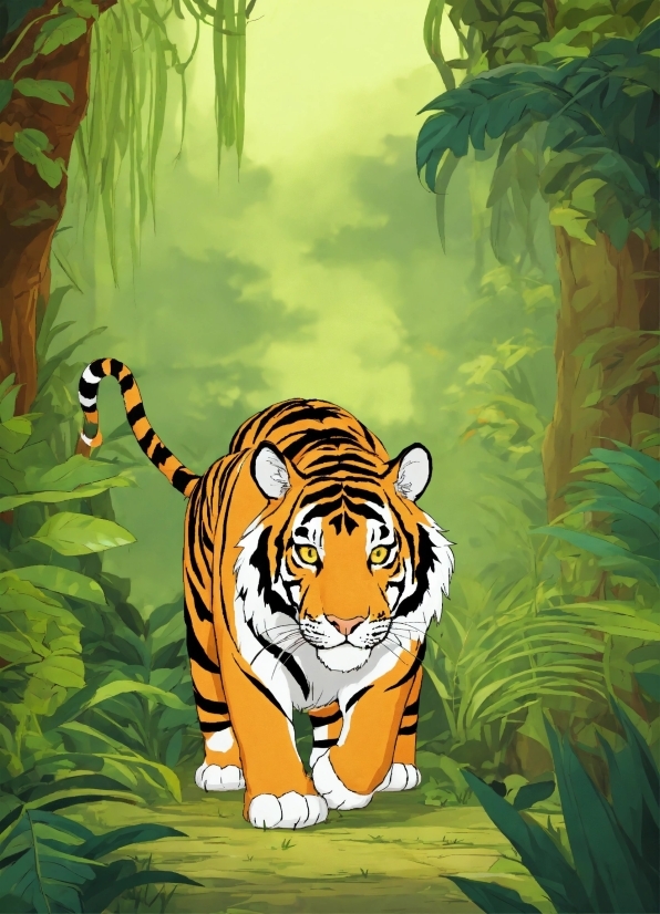 Plant, Bengal Tiger, Tiger, Siberian Tiger, Botany, Leaf
