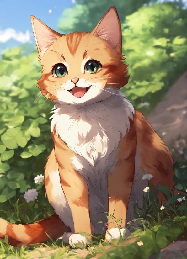 Plant, Cat, Felidae, Carnivore, Grass, Whiskers