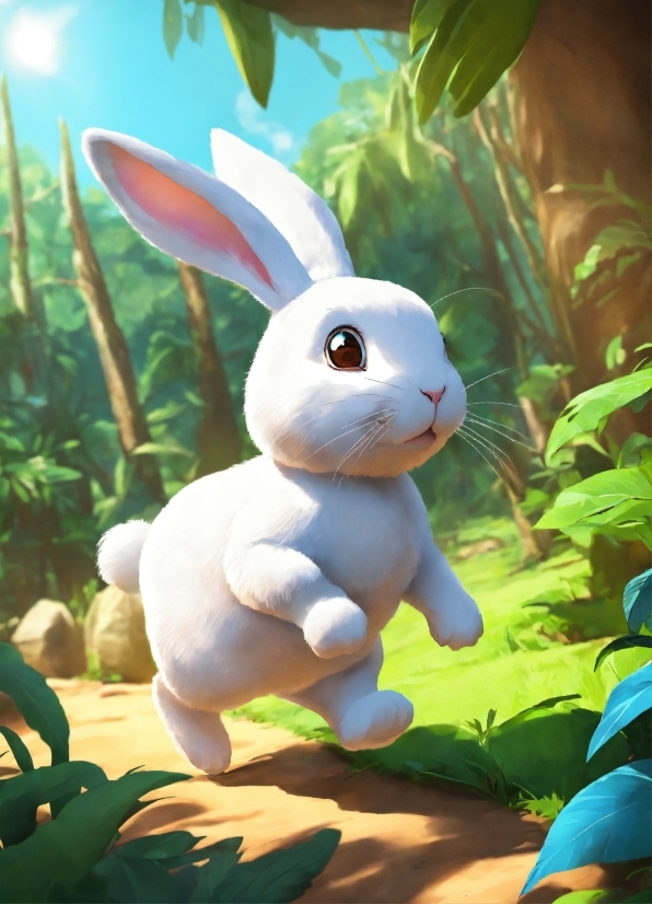 Plant, Rabbit, Nature, Green, Natural Environment, Rabbits And Hares