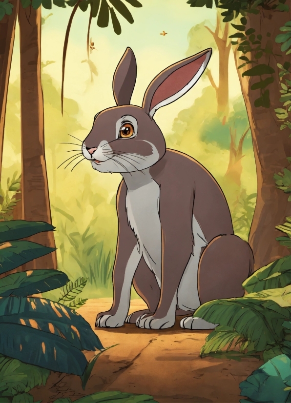 Plant, Rabbit, Rabbits And Hares, Cartoon, Organism, Hare