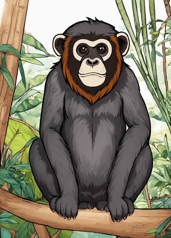 Primate, Cartoon, Mammal, Organism, Terrestrial Animal, Art
