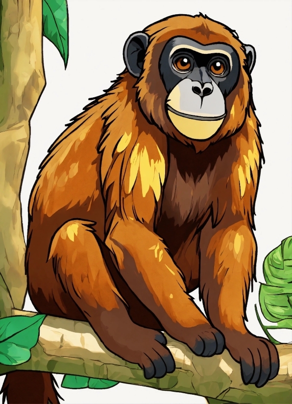 Primate, Cartoon, Terrestrial Animal, Snout, Art, Illustration