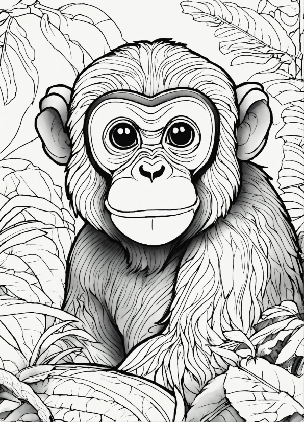 Primate, Facial Expression, Cartoon, Organism, Art, Painting