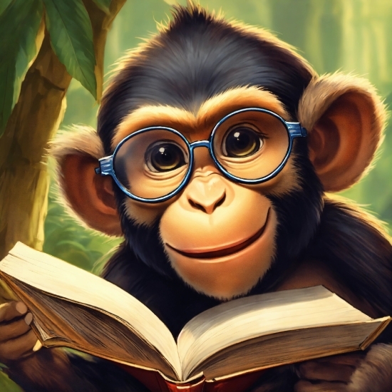 Primate, Light, Book, Mammal, Publication, Happy
