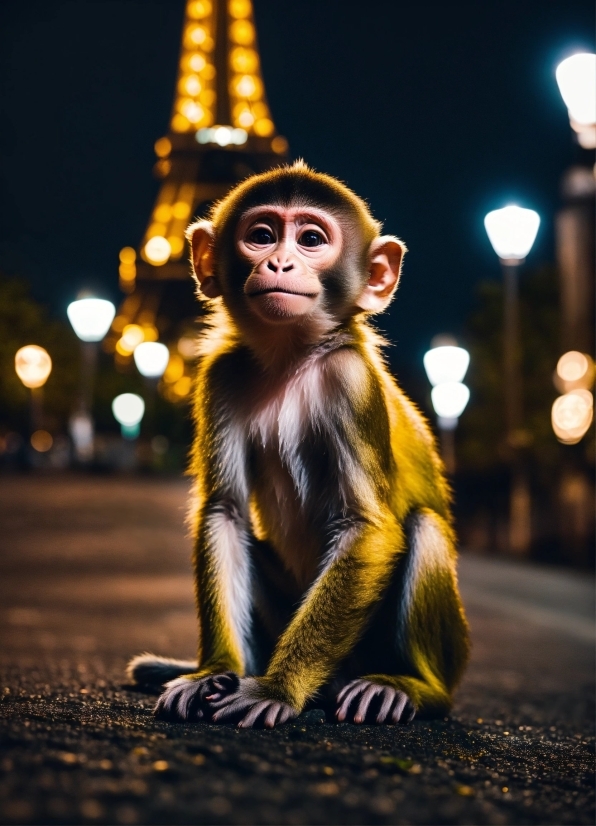 Primate, Light, Macaque, Terrestrial Animal, Snout, Tail
