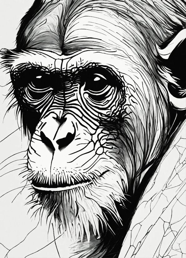 Primate, Mouth, Organism, Mammal, Art, Painting