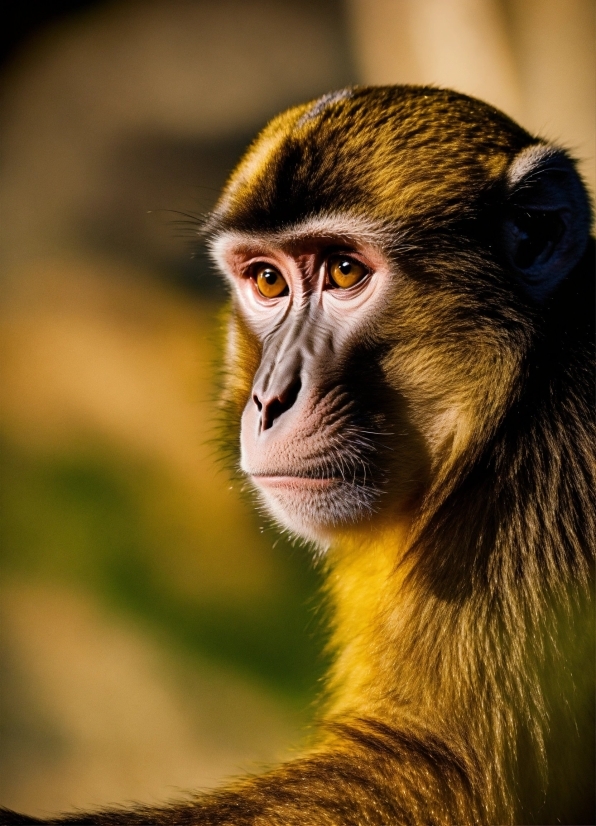 Primate, Nature, Terrestrial Animal, Snout, Macaque, Closeup