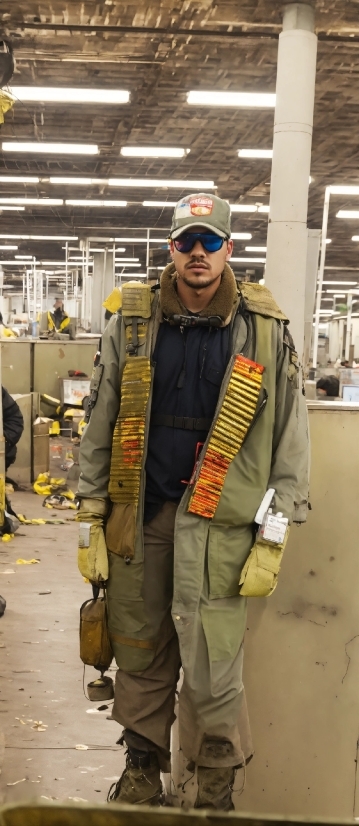 Professional Photoshop, Workwear, Glove, Safety Glove, Sleeve, Khaki Pants