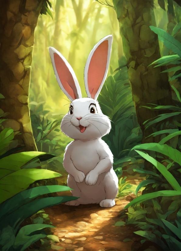 Rabbit, Natural Environment, Plant, Organism, Ear, Rabbits And Hares