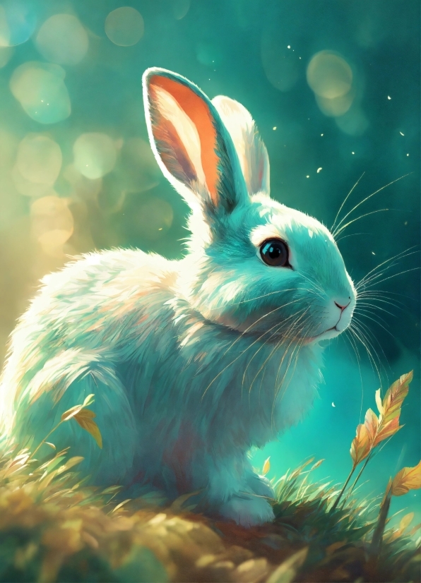 Rabbit, Nature, Natural Environment, Organism, Ear, Grass