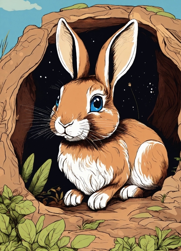 Rabbit, Organism, Rabbits And Hares, Fawn, Terrestrial Animal, Grass
