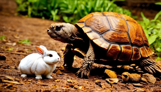Rabbit, Organism, Terrestrial Animal, Grass, Plant, Gopher Tortoise