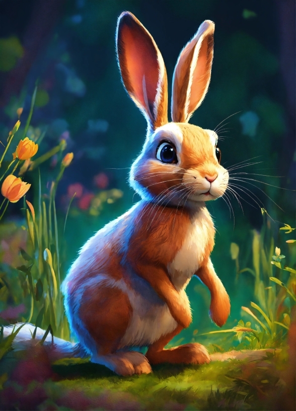 Rabbit, Plant, Natural Environment, Ear, Rabbits And Hares, Organism