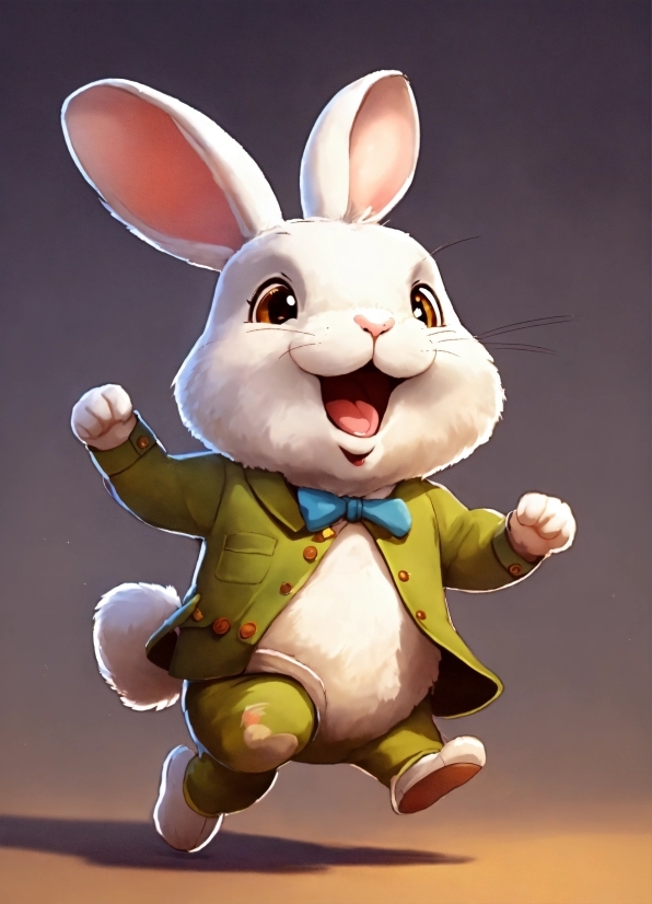 Rabbit, Smile, Ear, Cartoon, Gesture, Happy